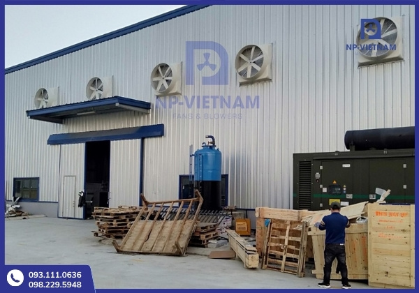 Quạt hút công nghiệp NP Việt Nam bảo hành dài hạn và hỗ trợ kỹ thuật 24/7