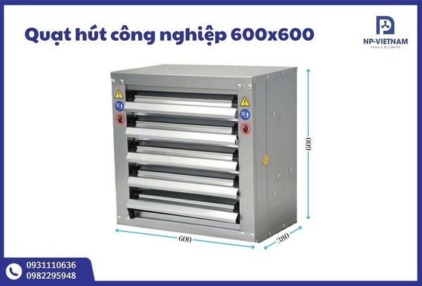 Giá quạt hút công nghiệp 600x600 bao nhiêu? Cập nhật bảng giá 2026