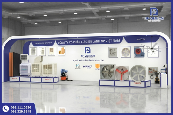 NP Việt Nam cung cấp giải pháp quạt hơi nước công nghiệp trọn gói cho nhà xưởng và công trình