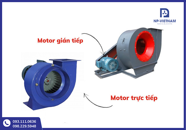 So sánh quạt ly tâm trực tiếp và quạt ly tâm gián tiếp trong công nghiệp