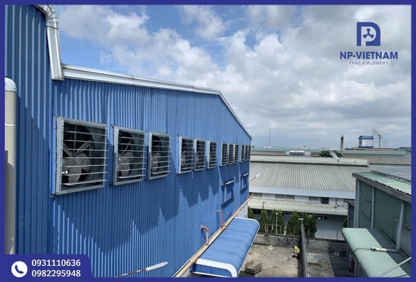 Quạt hút công nghiệp giúp cải thiện chất lượng không khí, kiểm soát nhiệt độ