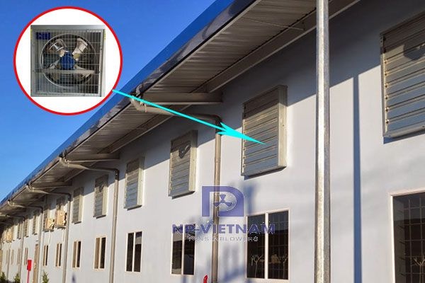 NP Việt Nam thực hiện lắp đặt quạt thông gió công nghiệp và đấu nối hệ thống điện đúng tiêu chuẩn