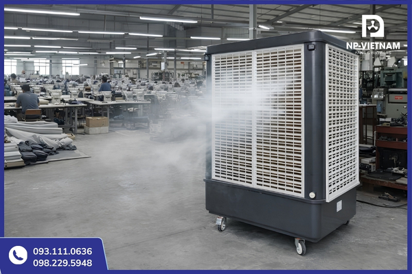 Quạt hơi nước công suất lớn trong không gian kín cần kết hợp thông gió để đạt hiệu quả