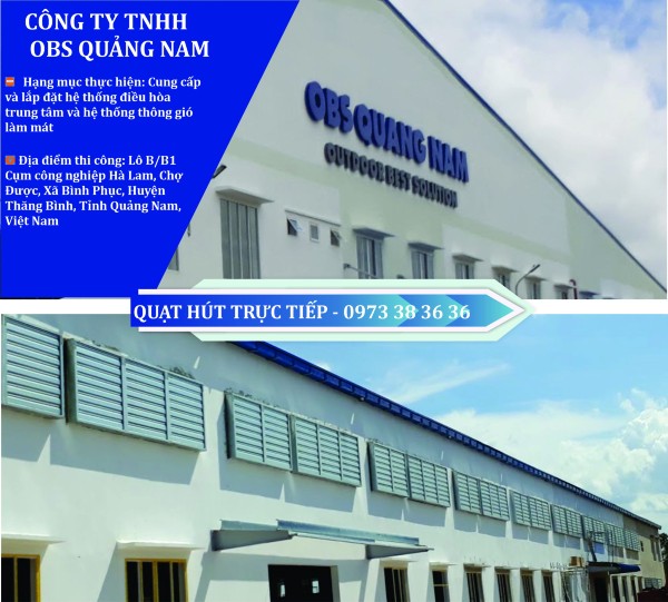 Hệ thống làm mát nhà xưởng tại Công ty TNHH OBS Quảng Nam