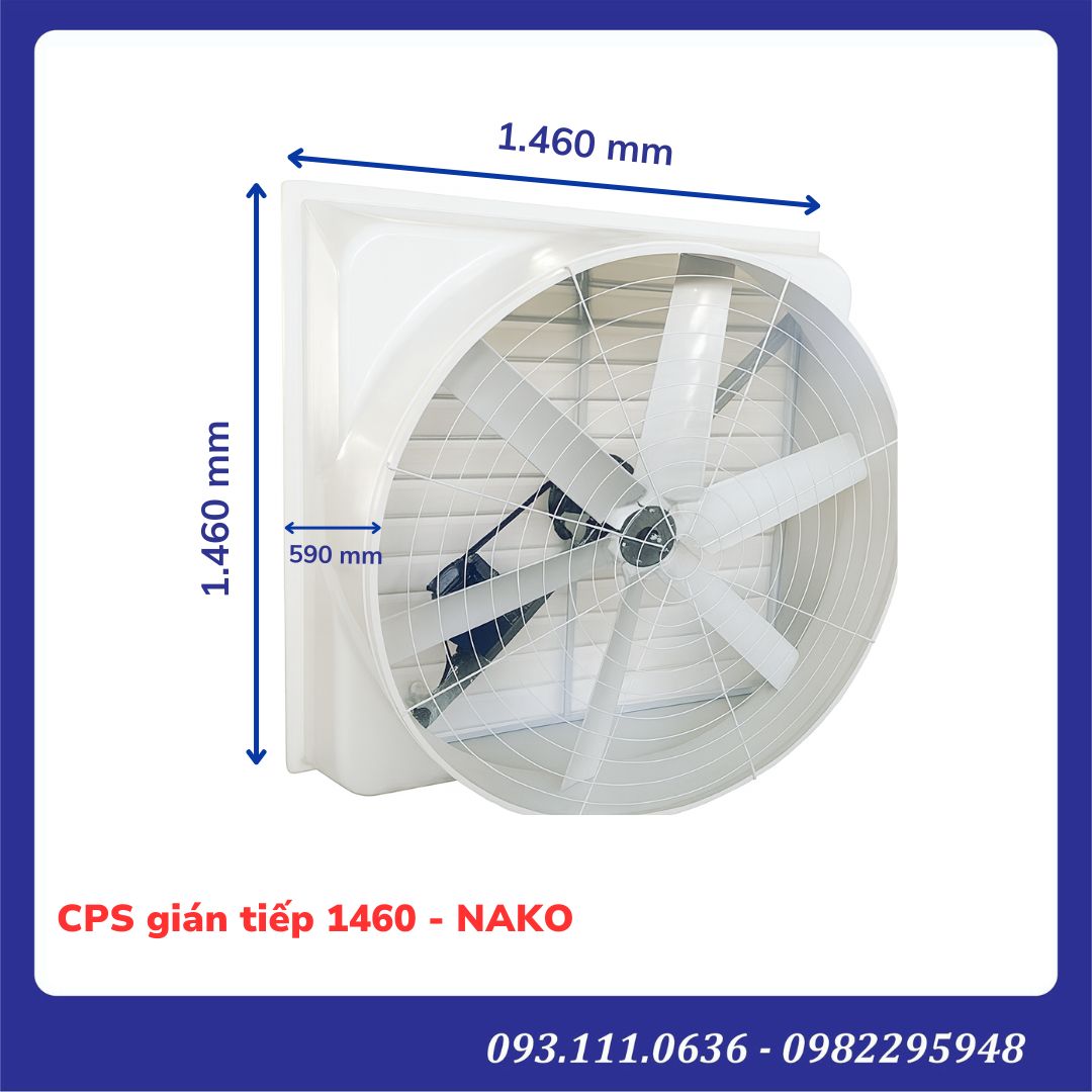 Quạt hút công nghiệp composite gián tiếp NAKO RTC-1460