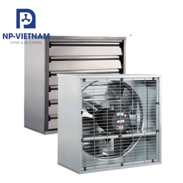 Quạt thông gió công nghiệp vuông 500x500 được thiết kế với dập gân, giúp tăng độ cứng cho cánh quạt và ngăn ngừa sự biến dạng