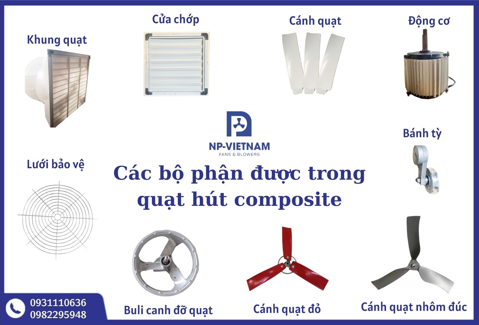 Cấu tạo của quạt hút công nghiệp composite