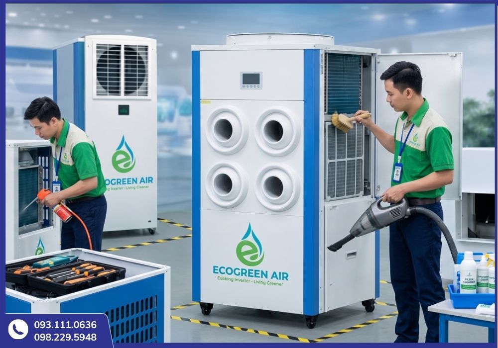 Vệ sinh điều hòa công nghiệp đúng cách - Điều Hòa Công Nghiệp Ecogreen