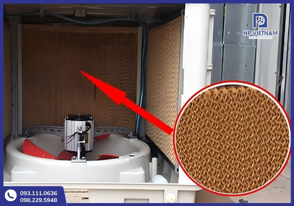 Tấm làm mát Cooling Pad với mật độ sóng dày, khả năng giữ nước và lọc sạch bụi thô tối đa