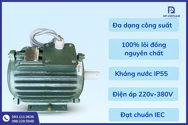 Động cơ lõi đồng 100% của quạt hút công nghiệp 800x800 giúp thiết bị vận hành bền bỉ liên tục