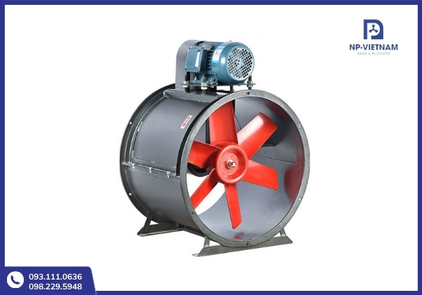 Quạt hướng trục tròn công nghiệp lắp đặt trong hệ thống ống gió với thiết kế nhỏ gọn, dễ bảo trì