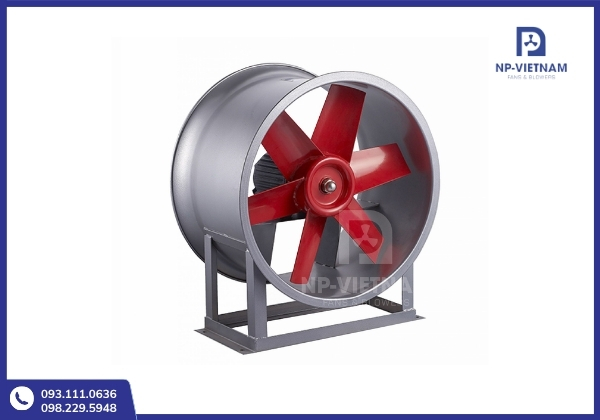 Quạt hướng trục công nghiệp dạng tròn tại Tây Ninh dùng trong hệ thống ống gió, hút mùi và khói