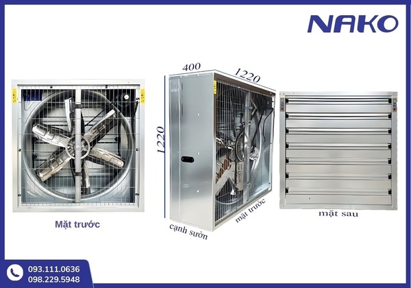 Quạt hút công nghiệp với thiết kế bền bỉ, lưu lượng gió lớn và khả năng vận hành ổn định