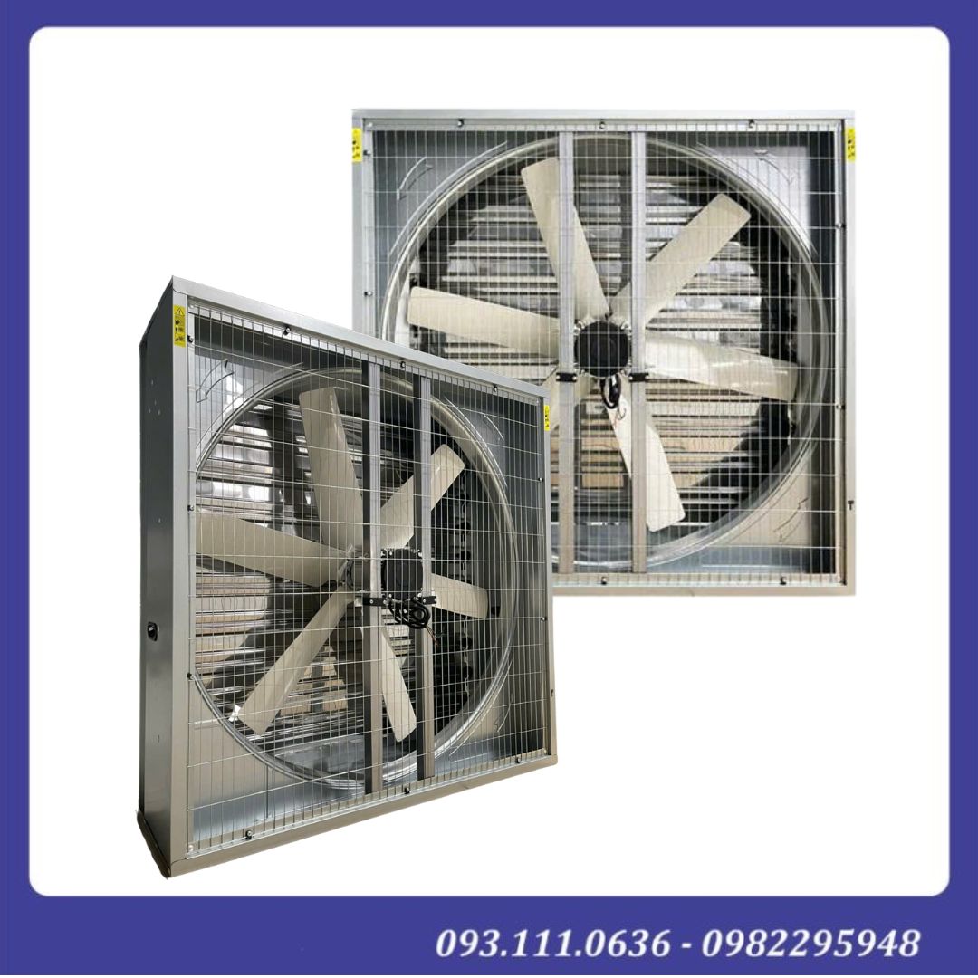 Quạt Thông Gió Vuông Trực Tiếp Cánh Composite - Ảnh 3