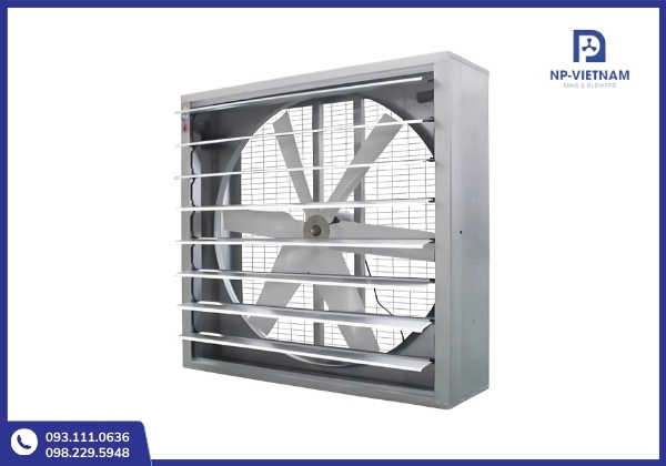 Các thông số cấu tạo quạt hút công nghiệp trong hệ thống thông gió nhà xưởng
