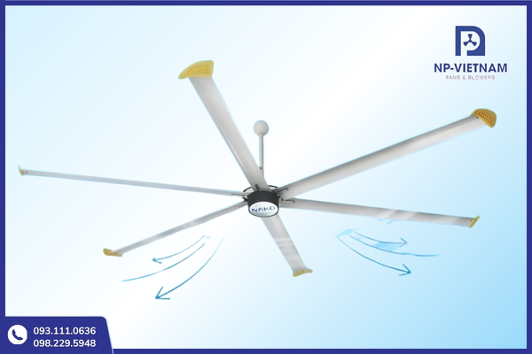 Bảng giá quạt trần công nghiệp HVLS thay đổi theo từng nhu cầu và quy mô nhà xưởng