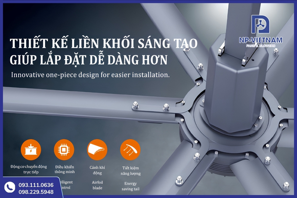 NP Việt Nam hỗ trợ khảo sát và báo giá quạt trần công nghiệp theo nhu cầu thực tế