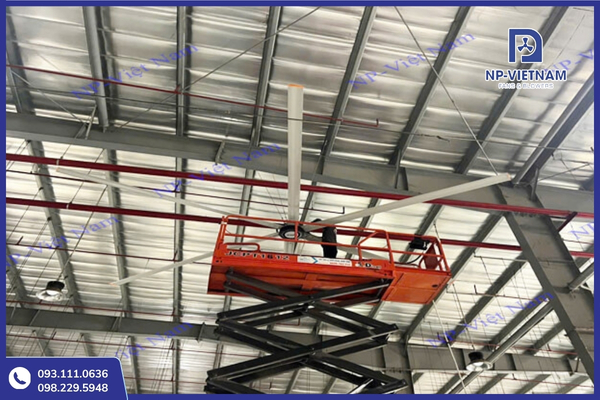 Hướng dẫn lắp đặt quạt trần công nghiệp HVLS đúng kỹ thuật
