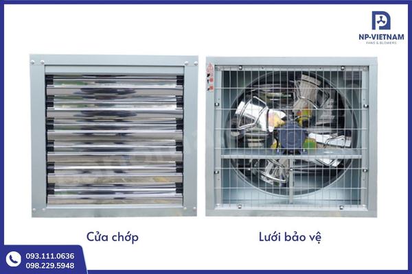 Lưới bảo vệ và cửa chớp hỗ trợ tăng độ an toàn và hạn chế bụi, côn trùng xâm nhập