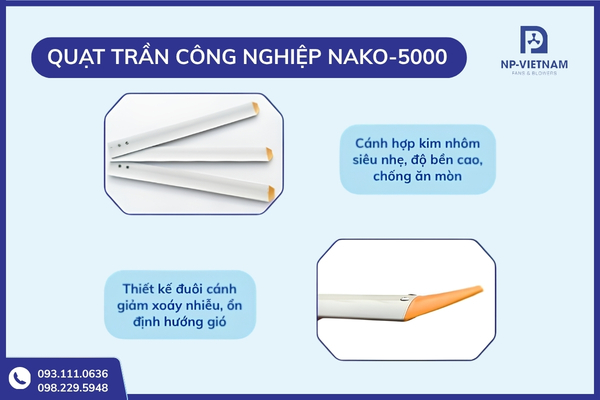 Giải pháp quạt trần công nghiệp cánh siêu dài 7,3m phục vụ khu nhà xưởng có diện tích rất lớn