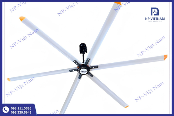 Giá quạt trần công nghiệp cánh dài HVLS nhà xưởng bao nhiêu?