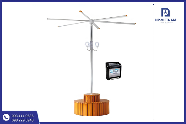 Quạt HVLS trụ đứng linh hoạt cho công trình và sự kiện tạm thời