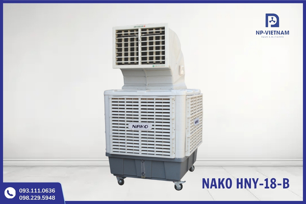 Quạt hơi nước NAKO HNY-18-B di động, phù hợp xưởng nhỏ và không gian linh hoạt
