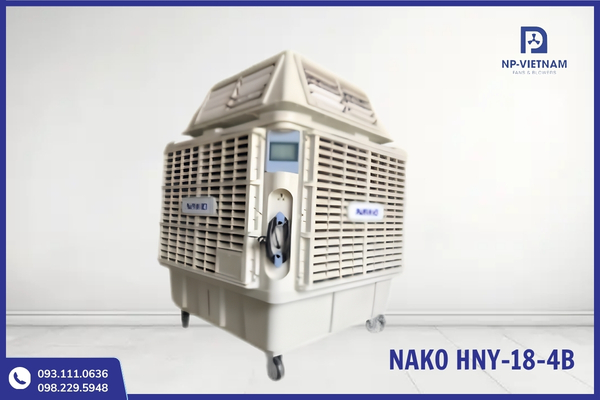 Quạt hơi nước NAKO HNY-18-4B sở hữu 4 cửa thổi, làm mát đồng đều cho khu vực rộng