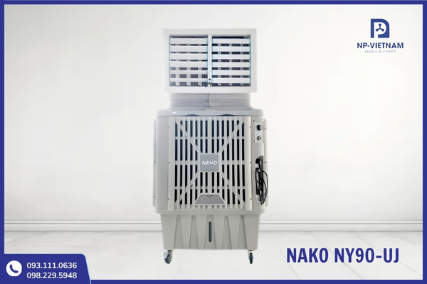 Quạt hơi nước NAKO NY90-UJ có lưu lượng gió lớn, phù hợp không gian bán công nghiệp