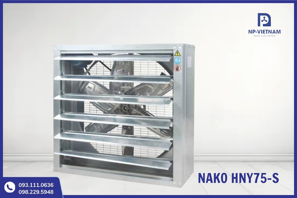 Quạt hơi nước NAKO HNY75-S dùng cánh ly tâm, tạo luồng gió mạnh và thổi xa