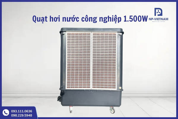 Quạt hơi nước công nghiệp 1.500W đáp ứng nhu cầu làm mát cho nhà xưởng diện tích lớn