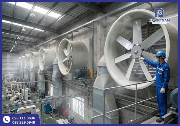 Nguyên nhân tiếng ồn quạt hút công nghiệp phát sinh