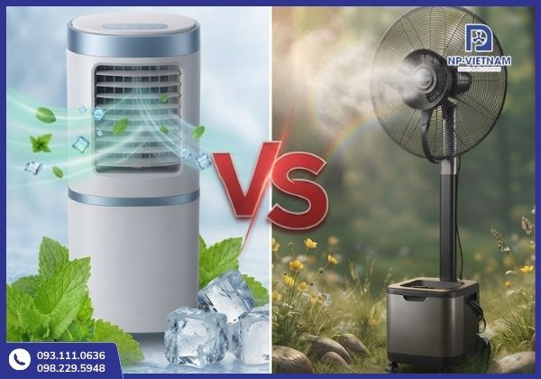 So sánh quạt điều hòa và quạt hơi nước, nên chọn loại nào tốt?
