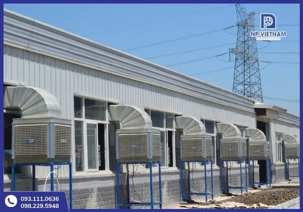 Quạt điều hòa công nghiệp phù hợp với nhà xưởng rộng, thông thoáng