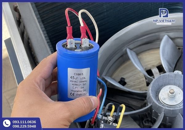 Tụ điện hỏng khiến motor không đủ lực để khởi động quạt